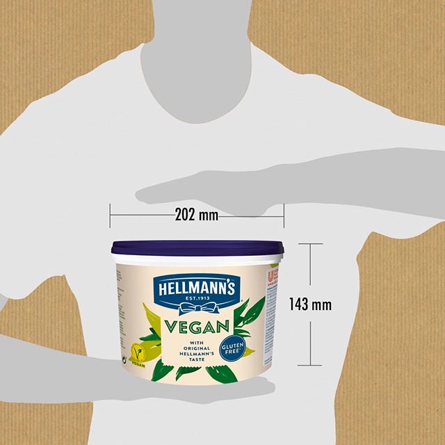 Hellmann’s Vegana sin gluten cubo 2,6L - Hellmann’s vegana, con todo el sabor y textura Hellmann’s